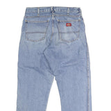 DICKIES Mens Regular Fit Blue Denim Jeans W32 L28 Button Closure Relaxed Cotton
