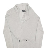 ALL SAINTS Womens Cream Cardigan Plain V-Neck Basic Knit M Linen Blend Stylish