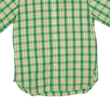 TOMMY HILFIGER Mens Green & Orange Check Shirt M Short Sleeve Button-Down Casual