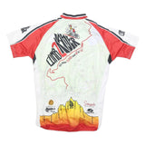 VOLER Mens White & Red Climb 2 Knob Graphic T-Shirt M Short Sleeve Crew Neck