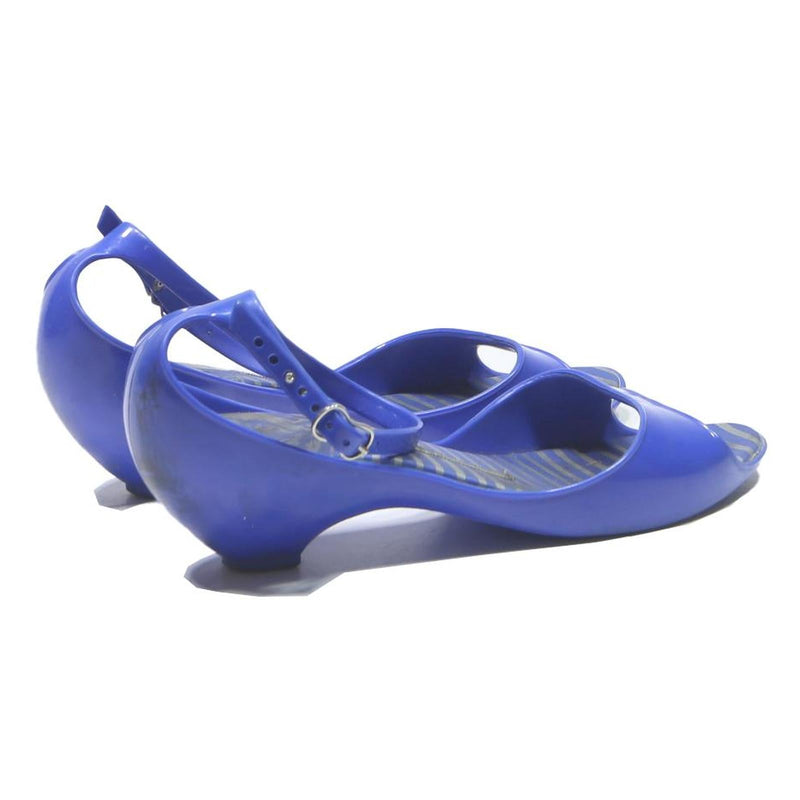 MELISSA Womens Low Heel Sandals Blue Synthetic UK 4 Elegant Summer Style
