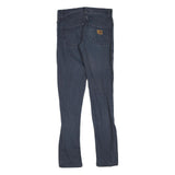 CARHARTT Mens Cotton Blend Navy Regular Straight Trousers W30 L33 Casual