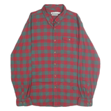 SOUTHERN PROPER Mens Red & Green Check Shirt 2XL Button-Down Collar Casual