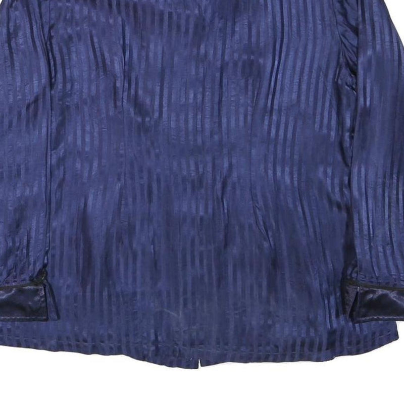 HUONG TRAM Womens Blue Printed Shirt Long Sleeve Collared Size S Rayon Satin