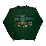 Reno Tultex Graphic Sweatshirt - Small Green Cotton