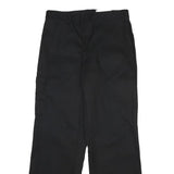DICKIES Mens Cotton Blend Black Regular Straight Trousers W32 L30 Workwear Zip