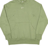 NIKE Mens Green Pullover Hoodie S S Hooded Sweatshirt Cotton Blend
