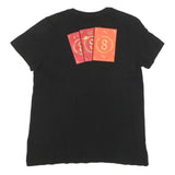 PUMA Womens Black Cotton Blend Graphic T-Shirt M Short Sleeve Crew Neck
