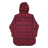 TWIN TIP Womens Red & Black Check Jacket M Polyester Hooded Button Closure