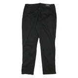 CHICOREE Womens Black Cotton Blend Slim Straight Trousers W31 L27 Zip Closure