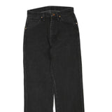 WRANGLER Womens Black Regular Straight Denim Medium W26 L28 Zip Jeans