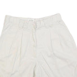 ANN TAYLOR Womens White Casual Shorts S W28 Cotton Blend Pleated