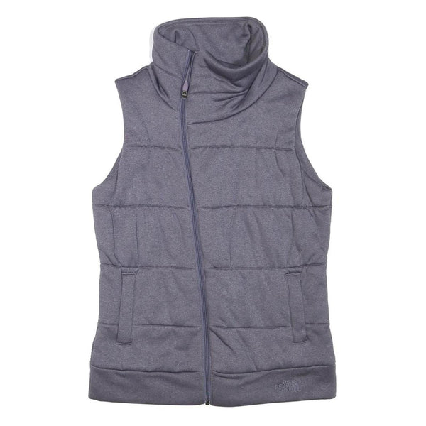 THE NORTH FACE Womens Grey Zip Up Sleeveless Puffer Jacket M Polyester Blend