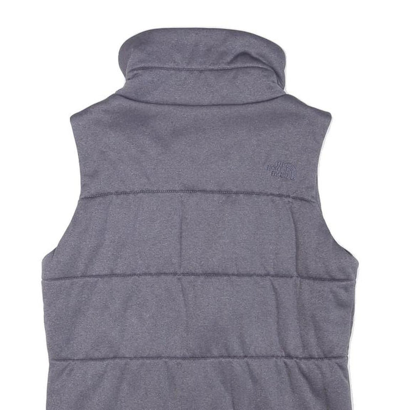 THE NORTH FACE Womens Grey Zip Up Sleeveless Puffer Jacket M Polyester Blend