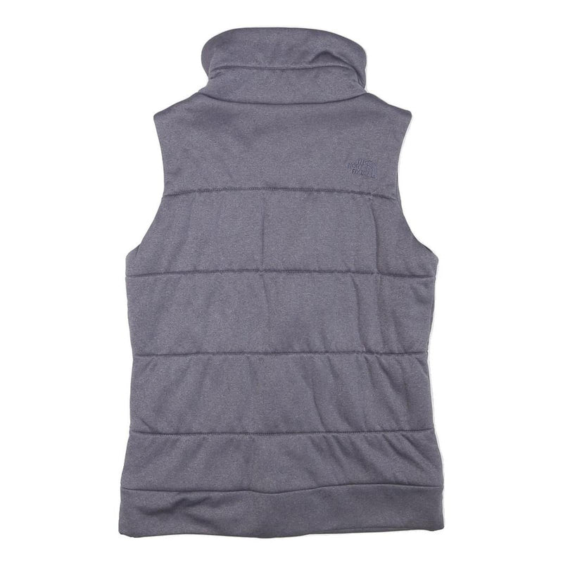 THE NORTH FACE Womens Grey Zip Up Sleeveless Puffer Jacket M Polyester Blend