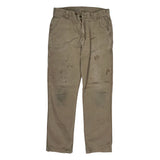 Carhartt Double Knee Carpenter Trousers - 34W 30L Beige Cotton