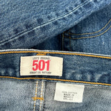 501 Levis Jeans - 36W 34L Blue Cotton