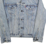 LEVI'S Mens Blue Denim Jacket S Cotton Button Front Classic