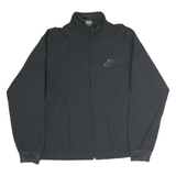 NIKE Mens Black Sportswear Zip Jacket L Polyester Plain Lightweight Activewear