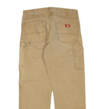 DICKIES Mens Jeans Beige Regular Straight Denim Medium W36 L32 Workwear Utility