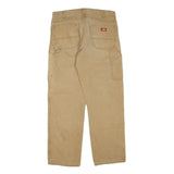 DICKIES Mens Jeans Beige Regular Straight Denim Medium W36 L32 Workwear Utility
