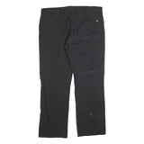 DICKIES Mens Black Regular Fit Straight Denim Jeans W40 L32 Workwear Zip Closure