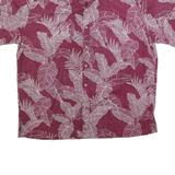 COOKE STREET Mens Red & White Hawaiian Shirt 2XL Cotton Blend Casual Summer
