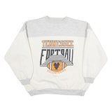 CASTAWAYS Mens White & Grey Tennessee Football Crew Neck L Sweatshirt Cotton