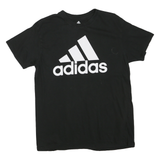 ADIDAS Womens Black Logo Print T-Shirt L Short Sleeve Crew Neck Casual