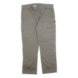 CARHARTT Mens Relaxed Casual Jeans Beige Cotton Blend Zip W40 L32 Workwear
