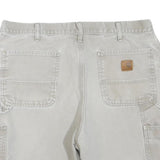 CARHARTT Mens Cotton Blend Beige Casual Shorts XL W36 Workwear Utility Pocket