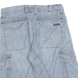 CARLO BELLUCCI Mens Shorts Blue Cargo Plain M W32 Casual Cotton Blend