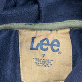 Age 7 Lee Camo Hoodie - Small Navy Cotton