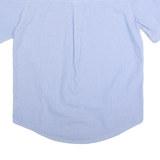 CHAPS Mens Blue Check Shirt M Cotton Blend Easy Care Casual Button Down