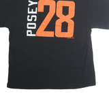 MAJESTIC Mens Black & Orange San Francisco Giants Graphic T-Shirt XL Short
