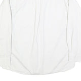WOOLRICH Mens White Cotton Blend Shirt M Fish Logo Casual Button Down