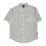 Tommy Hilfiger Short Sleeve Shirt - Large White Cotton