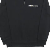 ENGELBERT STRAUSS Mens Black Half Zip Sweatshirt S Workwear Pullover Cotton