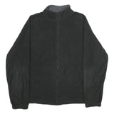STARTER Mens Black Jacket L Polyester Plain Zip Comfort Casual Sportswear