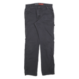 DICKIES Mens Cotton Blend Black Regular Straight Trousers W32 L32 Workwear Zip