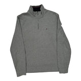 Tommy Hilfiger 1/4 Zip - Large Gray Cotton