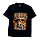 Motorcycles Harley Davidson Graphic T-Shirt - Large Black Cotton