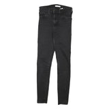 LEVI'S 720 Womens Jeans Black Slim Skinny Denim Medium W24 L26 Skinny Fit Zip