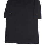 DEL MOD Womens Black Classic Long Sleeve Button Closure Cotton Blend Jacket L