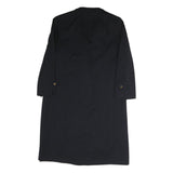 DEL MOD Womens Black Classic Long Sleeve Button Closure Cotton Blend Jacket L