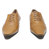 FRATELLI ROSSETTI Womens Lace-Up Shoes Leather Tan UK 6.5 Pointed Toe Formal