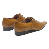 FRATELLI ROSSETTI Womens Lace-Up Shoes Leather Tan UK 6.5 Pointed Toe Formal