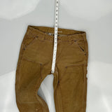 Carhartt Double Knee Carpenter Trousers - 30W UK 10 Brown Cotton