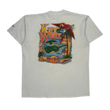 Key West Hard Rock Cafe Graphic T-Shirt - Large White Cotton