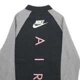 NIKE Mens Black & Grey Air Zip Cotton Blend Bomber Jacket XS Casual Sportswear